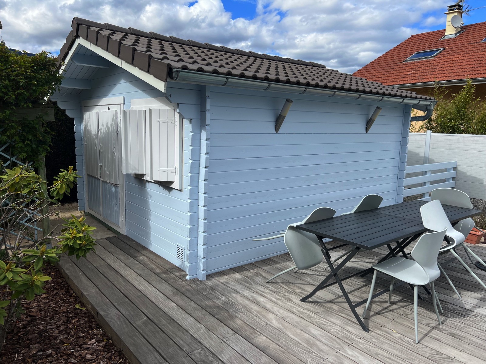 Peindre sa cabane de jardin en bois à Coppet